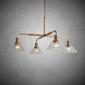 Theron Glass Round Chandelier 30'' 52'' - lampmodern