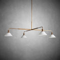 Theron Glass Round Chandelier 30'' 52'' - lampmodern