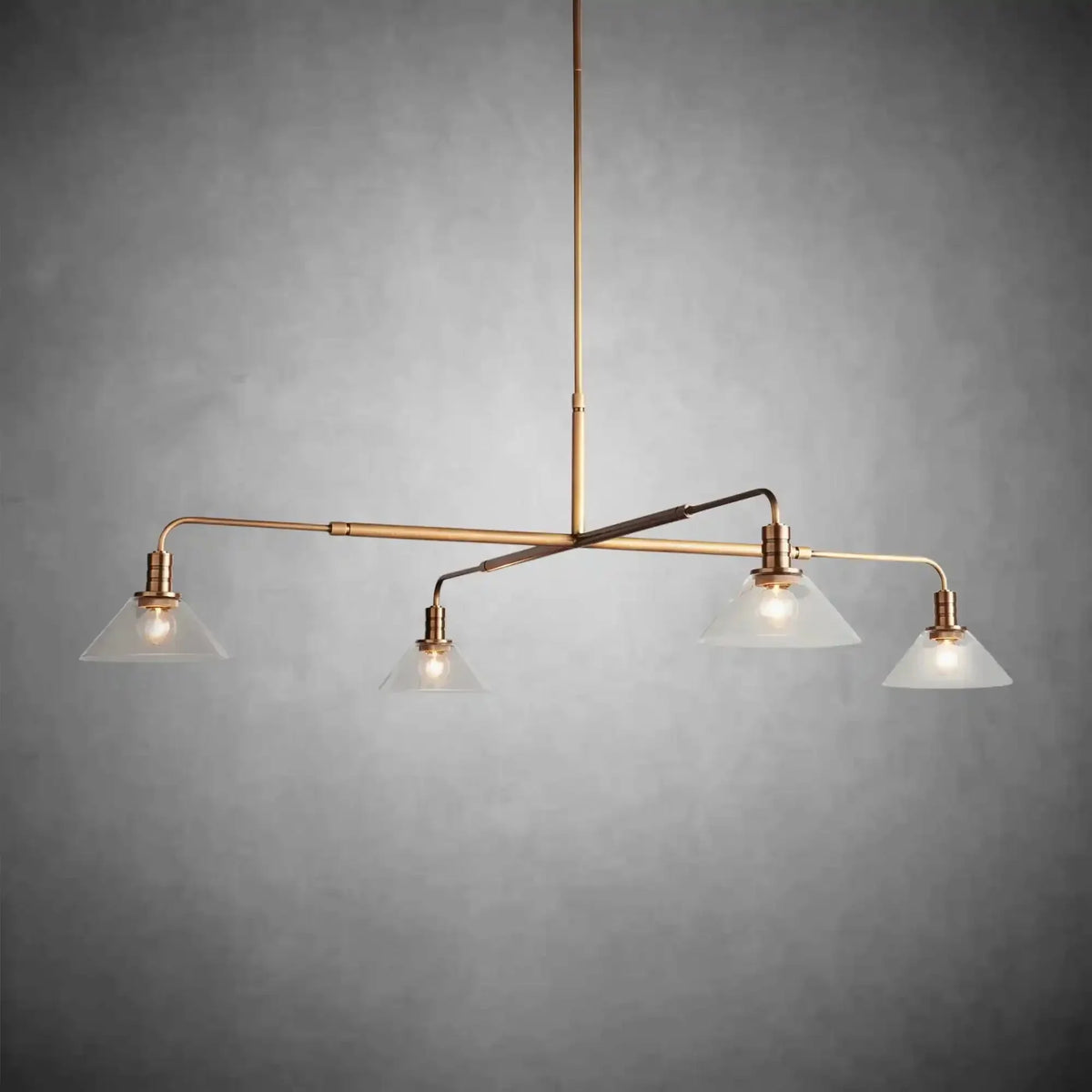 Theron Glass Round Chandelier 30'' 52'' - lampmodern