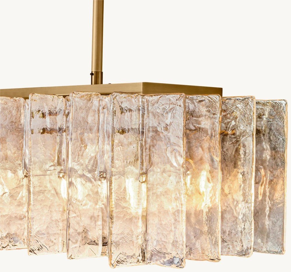 Trama Rectangular Chandelier 67" - lampmodern