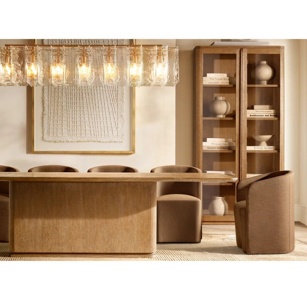 Trama Rectangular Chandelier 67" - lampmodern