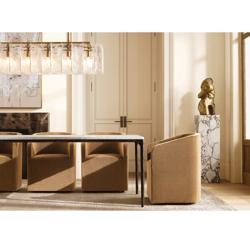 Trama Rectangular Chandelier 67" - lampmodern
