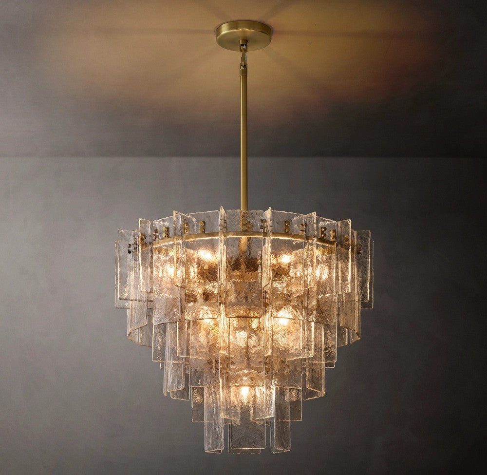 Trama Tiered Round Chandelier 36" - lampmodern