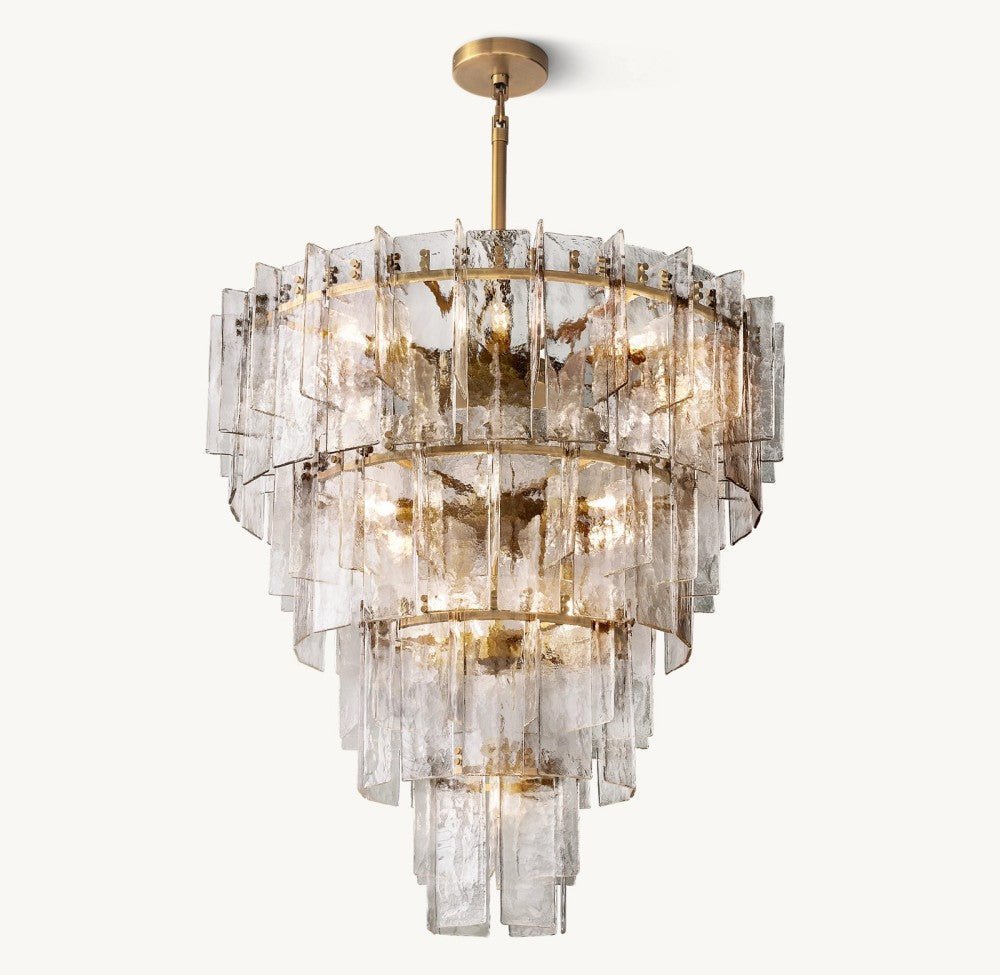 Trama Tiered Round Chandelier 47" - lampmodern