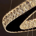 Twisted Ring Led Light Chandelier for High Ceiling - GoldWarm Light 3000Klampmodern