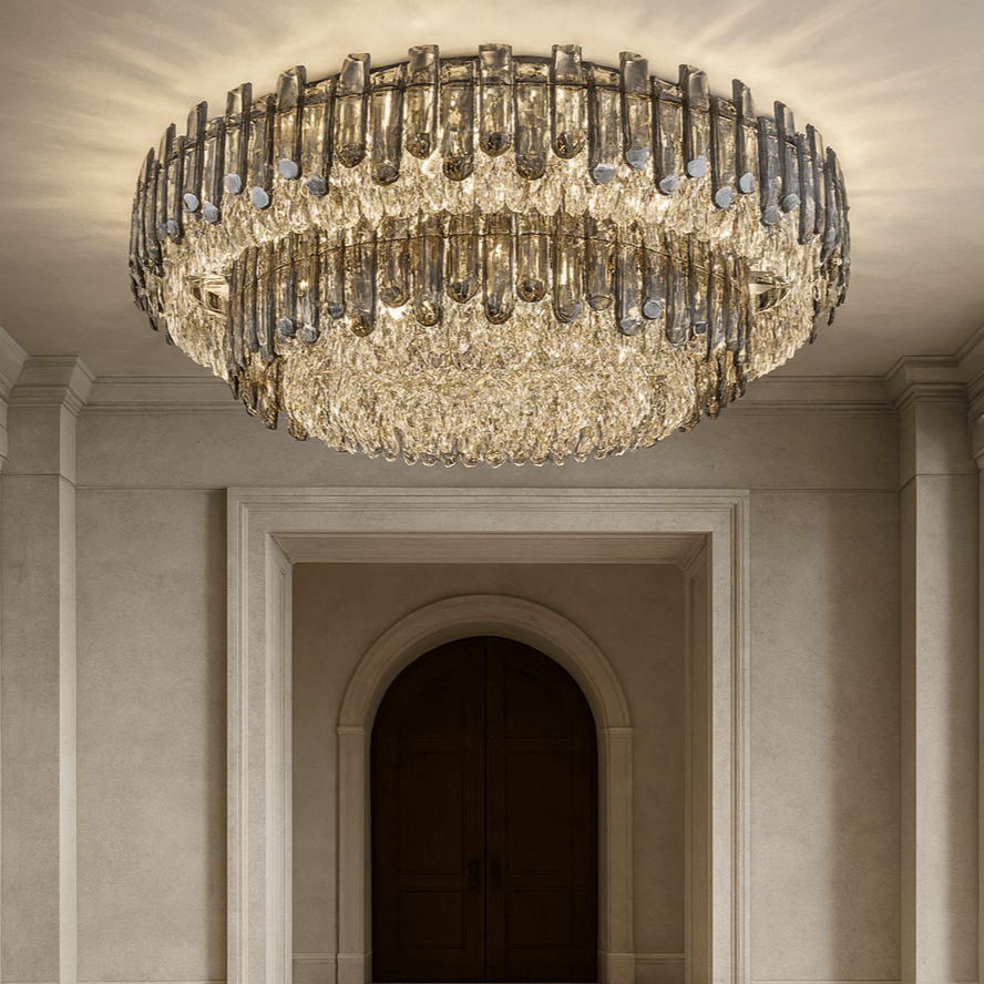 Venice 2 - Tier Crystal Chandelier - lampmodern