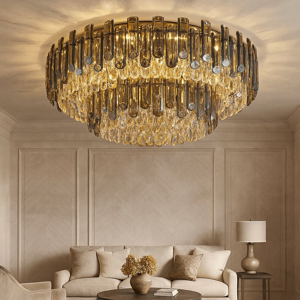 Venice 2 - Tier Crystal Chandelier - lampmodern