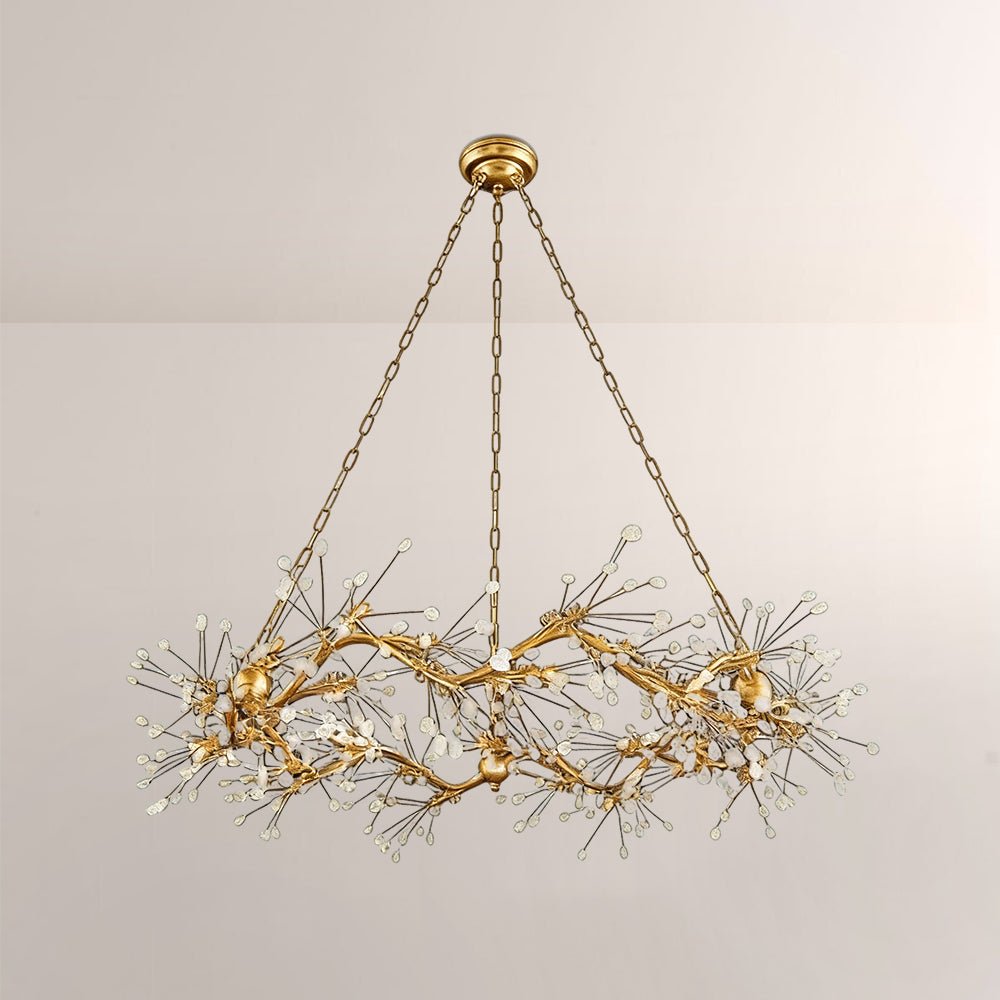 Waving Twelve - Light Quartz Chandelier - lampmodern
