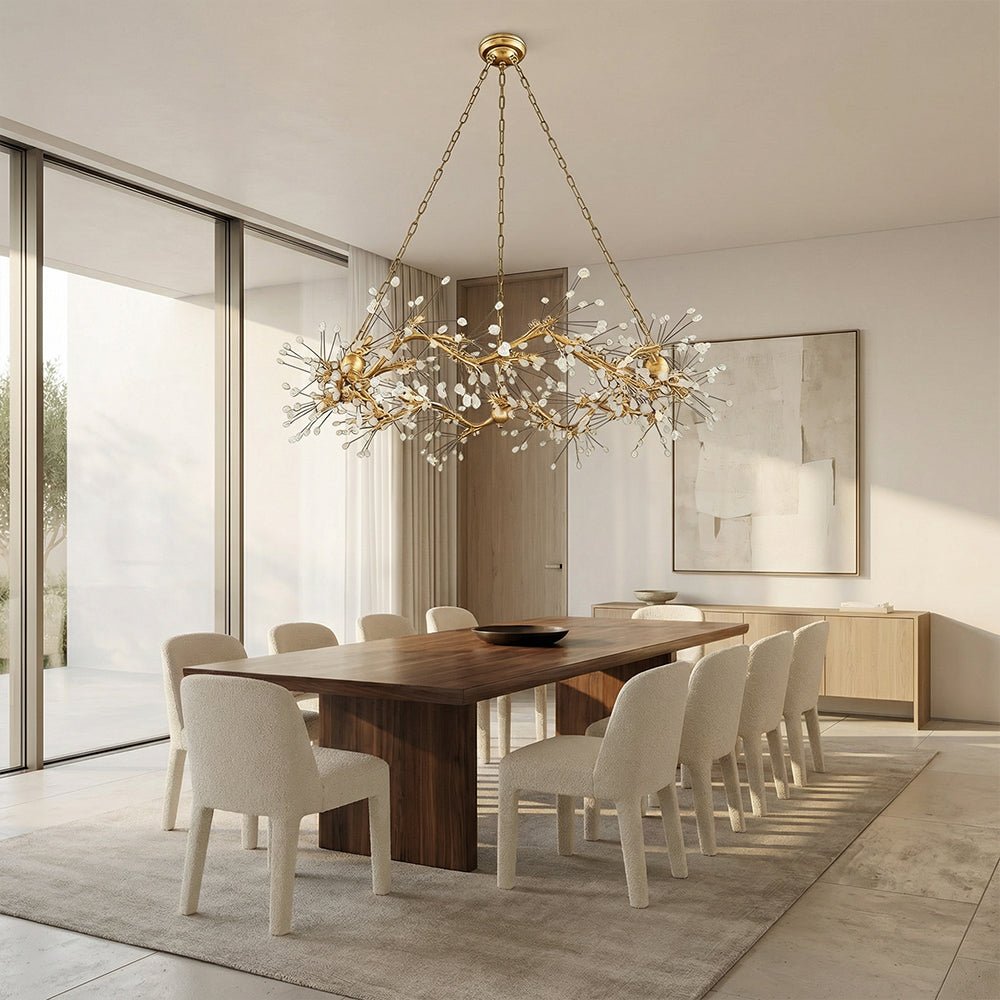 Waving Twelve - Light Quartz Chandelier - lampmodern