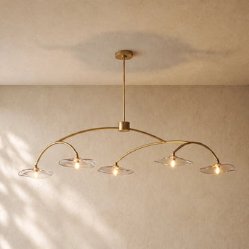 LILY GLASS LINEAR CHANDELIER