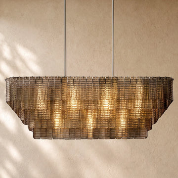 Sirena Glass Rectangular Chandelier