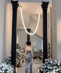 X - Pearl Necklace Chandelier - lampmodern
