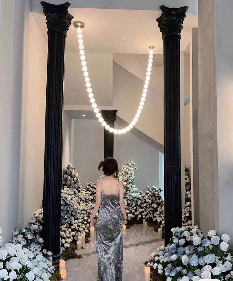 X - Pearl Necklace Chandelier - lampmodern