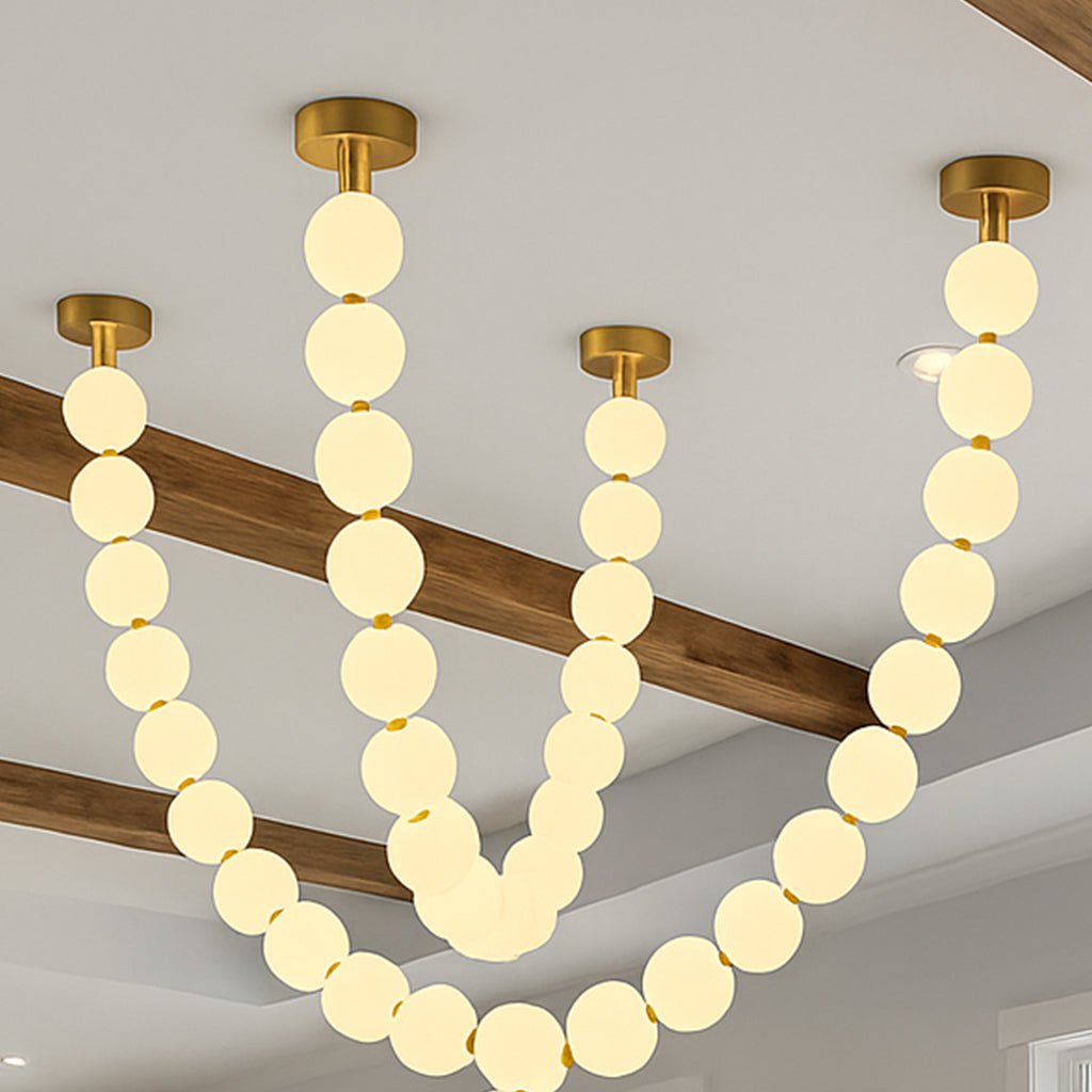X - Pearl Necklace Chandelier - lampmodern